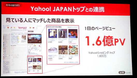 「Yahoo!ショッピング」は「Yahoo! JAPAN」トップページとの連携も始めた