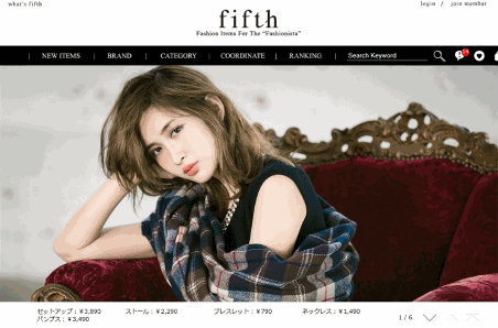 コードシェアが2013年4月に開設した女性向けファッション通販サイト「fifth（フィフス）」
