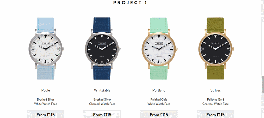 「Shore Projects」が販売する着せ替えができる時計