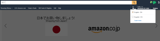 アマゾンの「グローバルストア」計画とは? 越境ECで言語・物流・価格の壁がなくなる日 米国アマゾン（Amazon.com）へ日本からアクセスすると、アマゾンジャパンへと誘導される