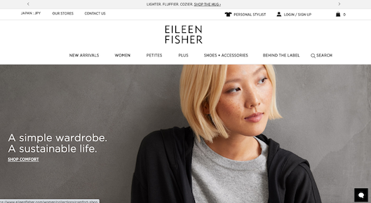 「Eileen Fisher」のECサイト