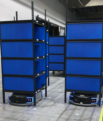 自動棚搬送ロボットEVE Xフロンティア ECプラットフォーム SGL 物流ロボット