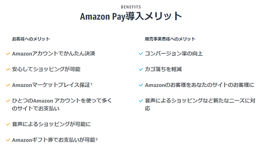 「Amazon Pay」導入のメリット