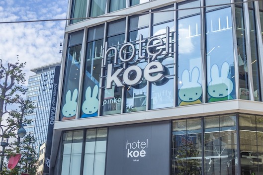 「hotel koe tokyo」で実施したポップアップストア外観