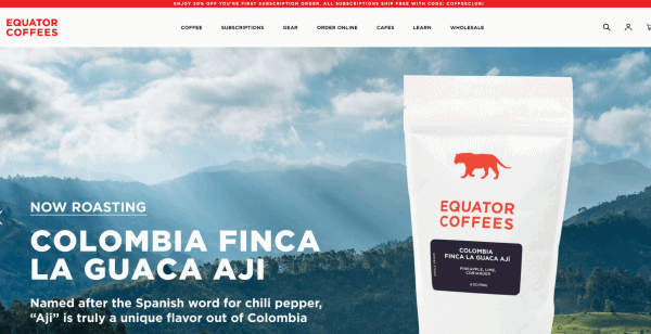 Equator CoffeesのECサイト
