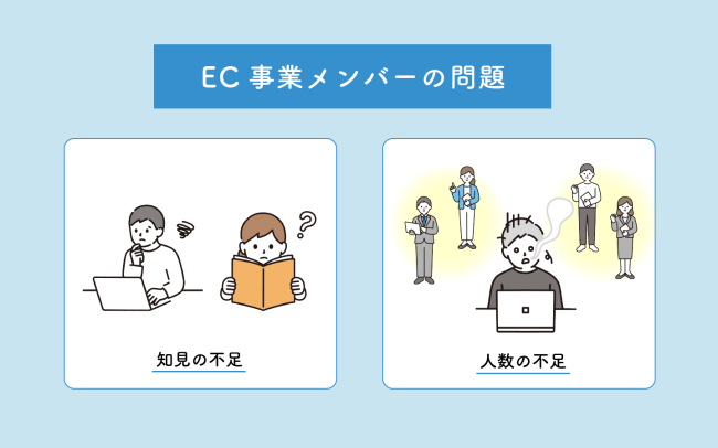 メンバーの問題としては、知見の不足や人数不足といった課題が多くみられる