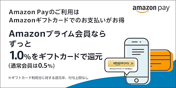 キャンペーンバナー例（バナープログラムはこちら:https://pay.amazon.co.jp/how-it-works/web-mobile/gcbp）。このプログラムをECサイトに導入すると、自動でバナーが切り替わる　