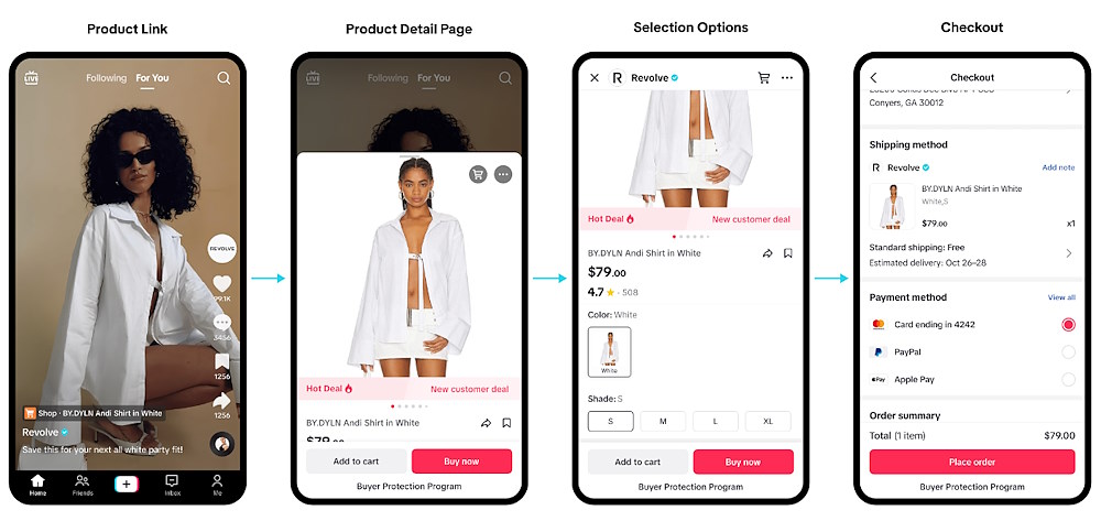 「TikTok Shop」ではクリエイターやインフルエンサーへの関心をきっかけに、シームレスに商品購入につなぐ（画像は「TikTok」のニュースルームから編集部がキャプチャ）