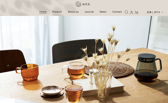 コマースメディアが運営するECサイトの1つでライフスタイルグッズなどを販売する「緑葉風（リョフウ）」