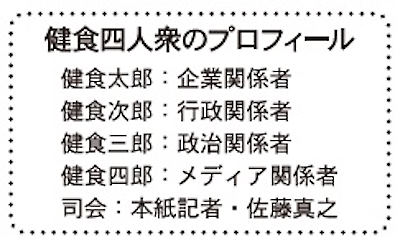 座談会形式で対応策や業界への影響について議論する「健食四人衆」のプロフィール