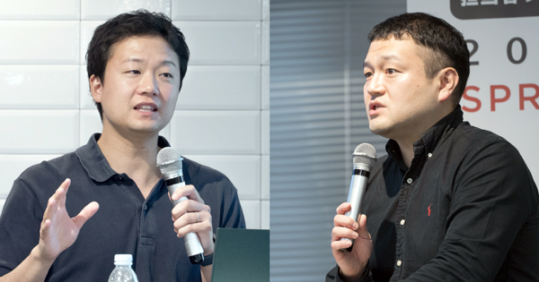 YTGATE 代表取締役 高橋祐太郎氏とビザ・ワールドワイド・ジャパン株式会社 ソリューション営業本部 テクニカル・イネーブルメント部 部長 田中俊一氏