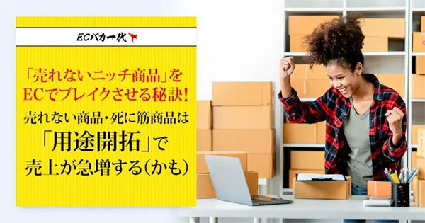 売れる！ EC事業の経営・運営 ネットショップ担当者、チームのための成功法則。「売れないニッチ商品」をECでブレイクさせる秘訣！売れない商品・死に筋商品は「用途開拓」で売上が急増する（かも）