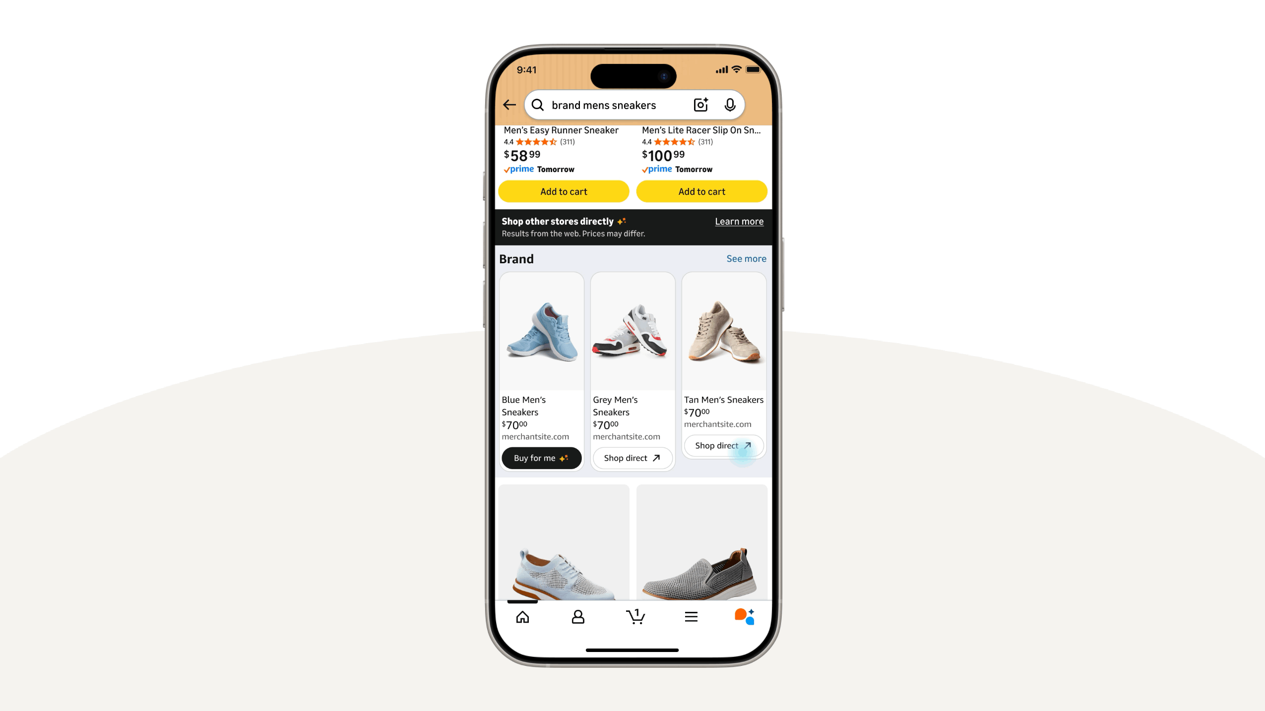 「Rufus」による顧客への商品提案および、外部ECサイトへの遷移イメージ