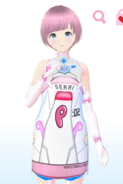 渋谷氏がデザインを手掛けたバーチャルレポーター「セカイ」。「今後技術の進歩と共にさまざまな場面で活躍させていきたい」（細谷氏）（画像は「パーフェクトワールドトーキョー」のサイトからキャプチャ）