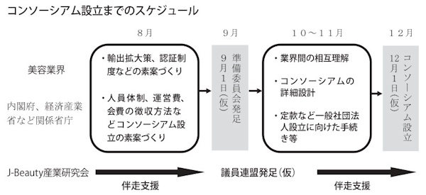 コンソーシアム設立までのスケジュール