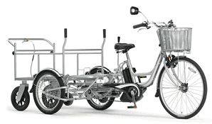 ヤマト運輸が利用するリヤカー付き業務用電動アシスト自転車「PAS GEAR CARGO（パスギアカーゴ）」