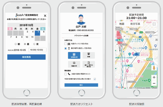 ディノス・セシールは「ディノスオンラインショップ」において夜間や早朝の配送を東京23区で開始。ソフトバンクグループのMagicalMove社の宅配サービス「Scatch!」を利用