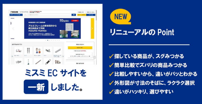 ミスミグループは10月31日、BtoB向けのCサイトをリニューアルし、利便性を向上させた