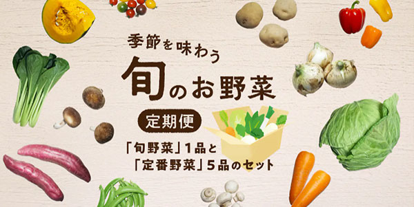 産直アプリ「ポケットマルシェ」 サブスクサービス 季節を味わう旬のお野菜定期便