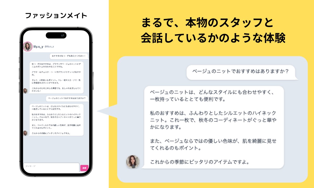 「ファッションメイト」の使用イメージ