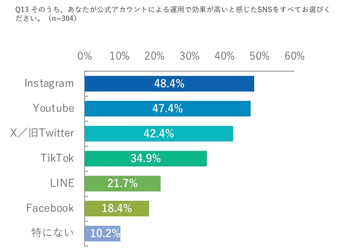 効果が高いと感じるSNS　シナブルは、EC担当者に対して自社ECサイトにおける課題を調査