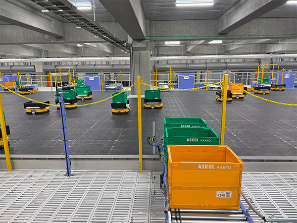 アスクル トーヨーカネツの自動仕分けAGV「Table-sorting system」