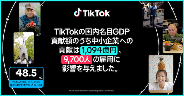 「TikTok」が日本社会にもたらす経済的・社会的影響を多角的に分析したレポート「TikTok Socio-Economic Impact Report〜日本における経済的・社会的影響〜」