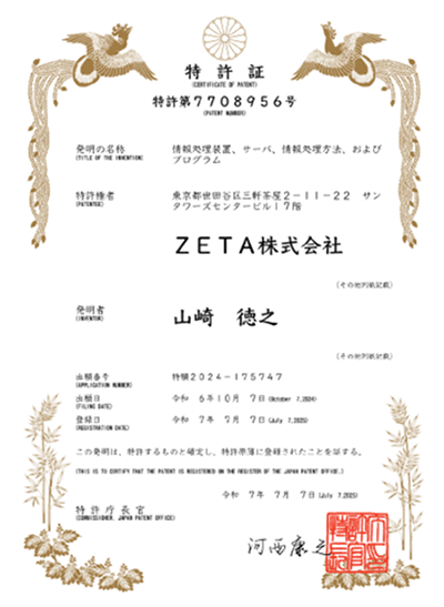 ZETA ZETA HASHTAG リテールメディア広告とハッシュタグを連携させた新たな広告技術「ハッシュタグ広告」に関する特許