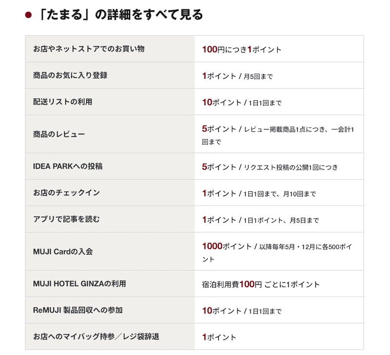 良品計画の無印良品、会員プログラム「MUJI