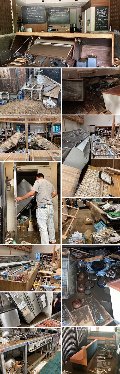 鹿児島県の豪雨で被災の「日当山無垢食堂」、復興支援を募るクラウドファンディング。「再出発にお力をお貸しください」