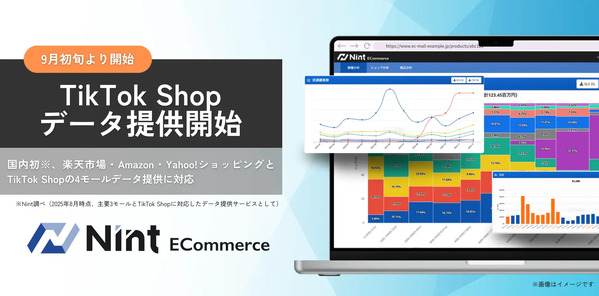 Nintは9月、ECデータ分析サービスの「Nint」で国内向けに「TikTok Shop」のデータ提供を始める
