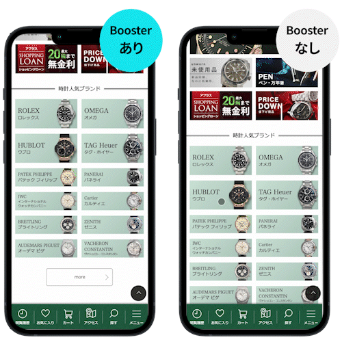 「Repro Booster」導入前後の表示スピードの比較