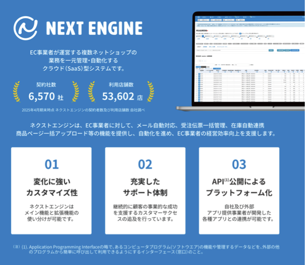 Hameeの子会社で一元管理プラットフォーム「ネクストエンジン」やECコンサルティングなどのNEは11月4日、東証グロース市場に株式を上場