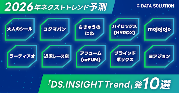 LINEヤフーはビッグデータ分析サービス「ヤフー・データソリューション」で「Yahoo!検索」のビッグデータを分析、2026年にヒットが期待される10のキーワードを発表 取りあげたのは「大人のシール」「コグマパン」「ちきゅうのにわ」「ハイロックス」「mojojojo」「ラーティアオ」「近沢レース店」「アフューム」「ブラインドボックス」「ヨアジョン」