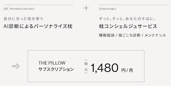 枕のサブスクリプションサービスに含まれるコンシェルジュサービスに「寝ごこち診断」が付帯する