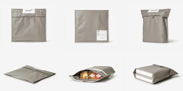 リユース梱包バッグによる梱包・配送のイメージ