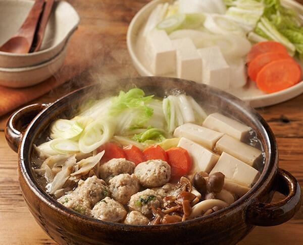 「［たすだけ！］お好み野菜を加えて！鶏団子鍋セット」の調理後イメージ