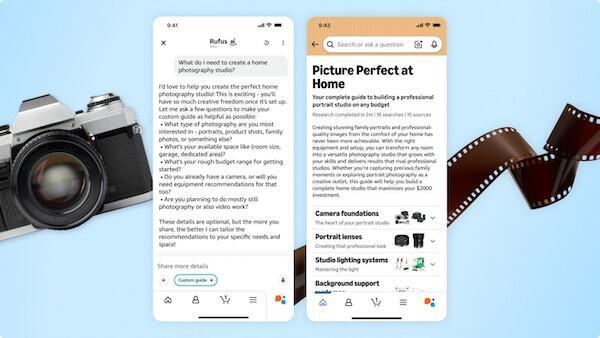 進化するAmazonのAIショッピングアシスタント「Rufus」。価格履歴のチェック、代理購入、カスタムショッピングガイド作成など最新の機能とは