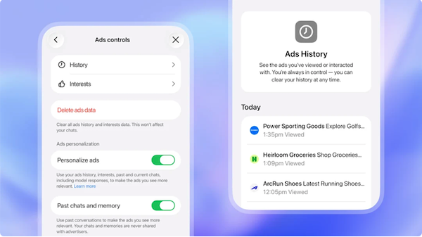 OpenAIは米国で「ChatGPT」内広告のテストを開始。成人の無料・Goプランが対象で、会話のトピックや過去のチャットなどを基に広告を配信。回答への影響はないとする。