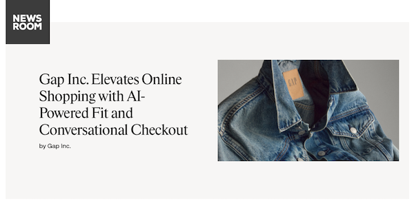 Gapが挑むエージェントコマース活用による顧客体験向上策。Google検索やGeminiアプリのAIモードで商品購入＋対話型でパーソナライズされたサイズ提案