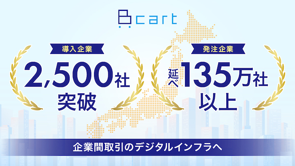 法人向けビジネスのDX化を支援するBtoB-ECプラットフォーム「Bカート」の導入実績が2500社を突破