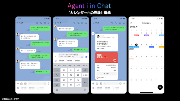 「LINE」のトークルームでAIエージェント「Agent i」が会話から質問やタスクを支援する新機能「Agent i in chat」を2026年内にリリース