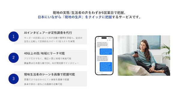 海外生活者へのインタビュー調査を最短5営業日で実現「AIチャットインタビュー for Global」、楽天インサイトが提供開始