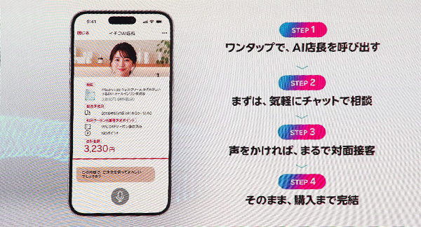 AI店長のデモンストレーションのようす