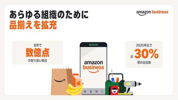 アマゾンの事業者向け「Amazonビジネス」、年間総取引額が600億ドルに拡大、利用組織は1100万以上
