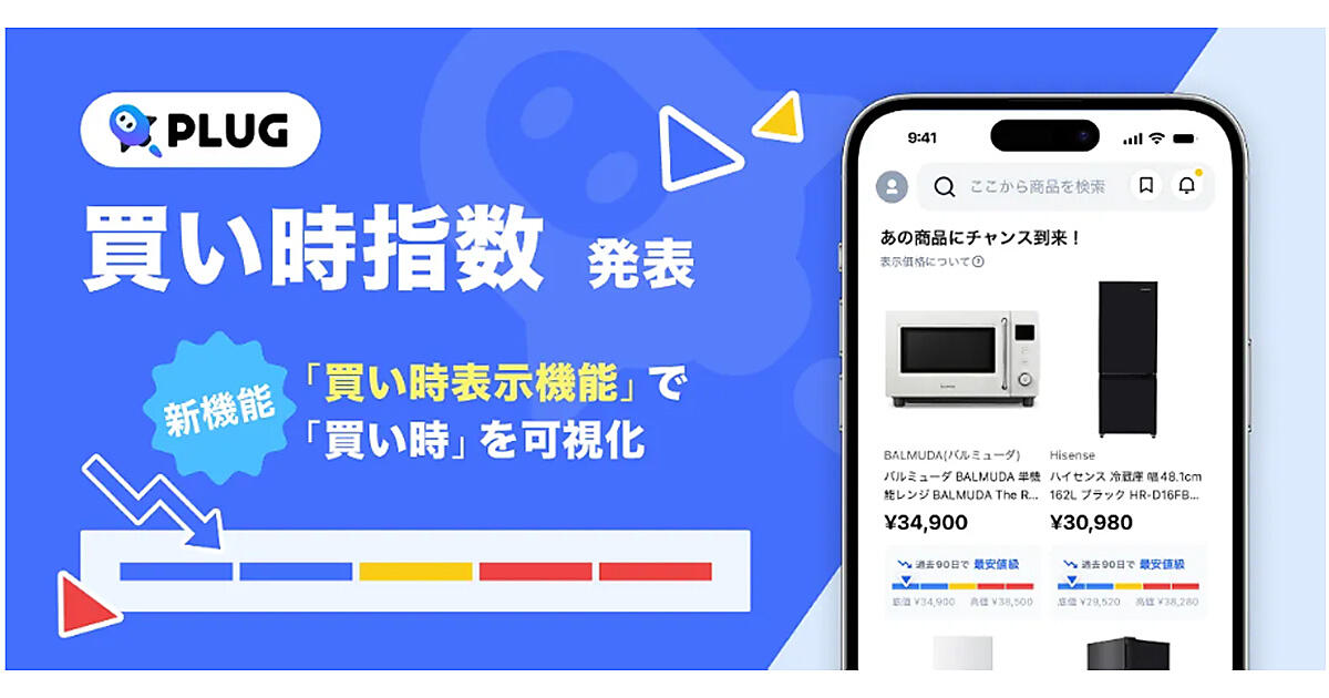 STRACT、AIショッピングアプリ「PLUG」に新機能「買い時表示機能」を