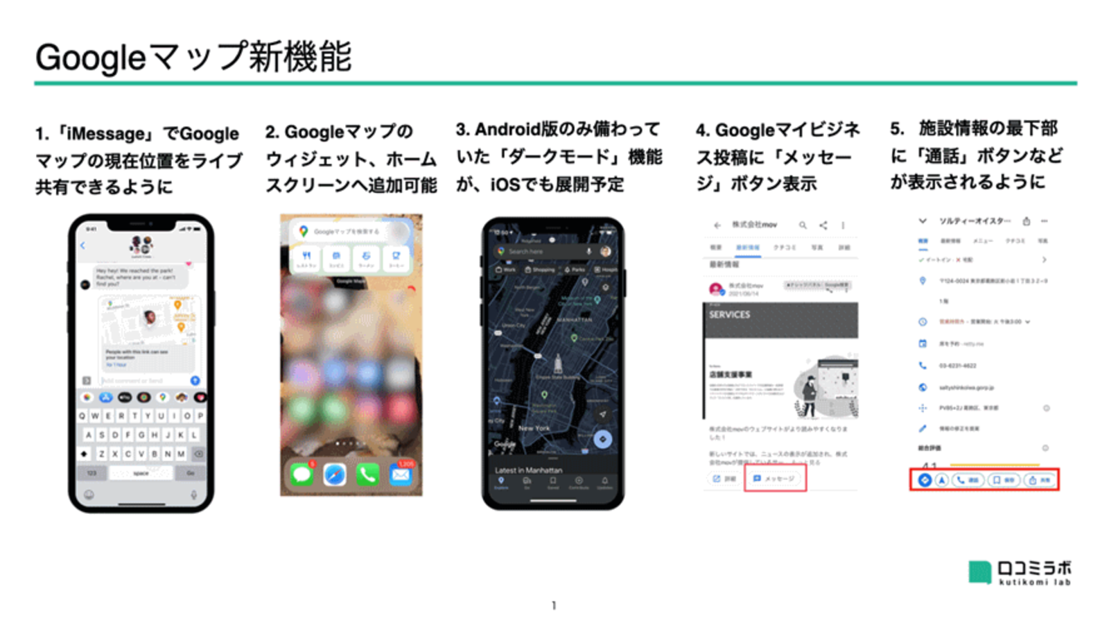 Googleマップに5つの新機能 最新のローカルseoニュースまとめ 2021年8月版 店舗ビジネスに役立つ 口コミラボ 特選コラム ネットショップ担当者フォーラム