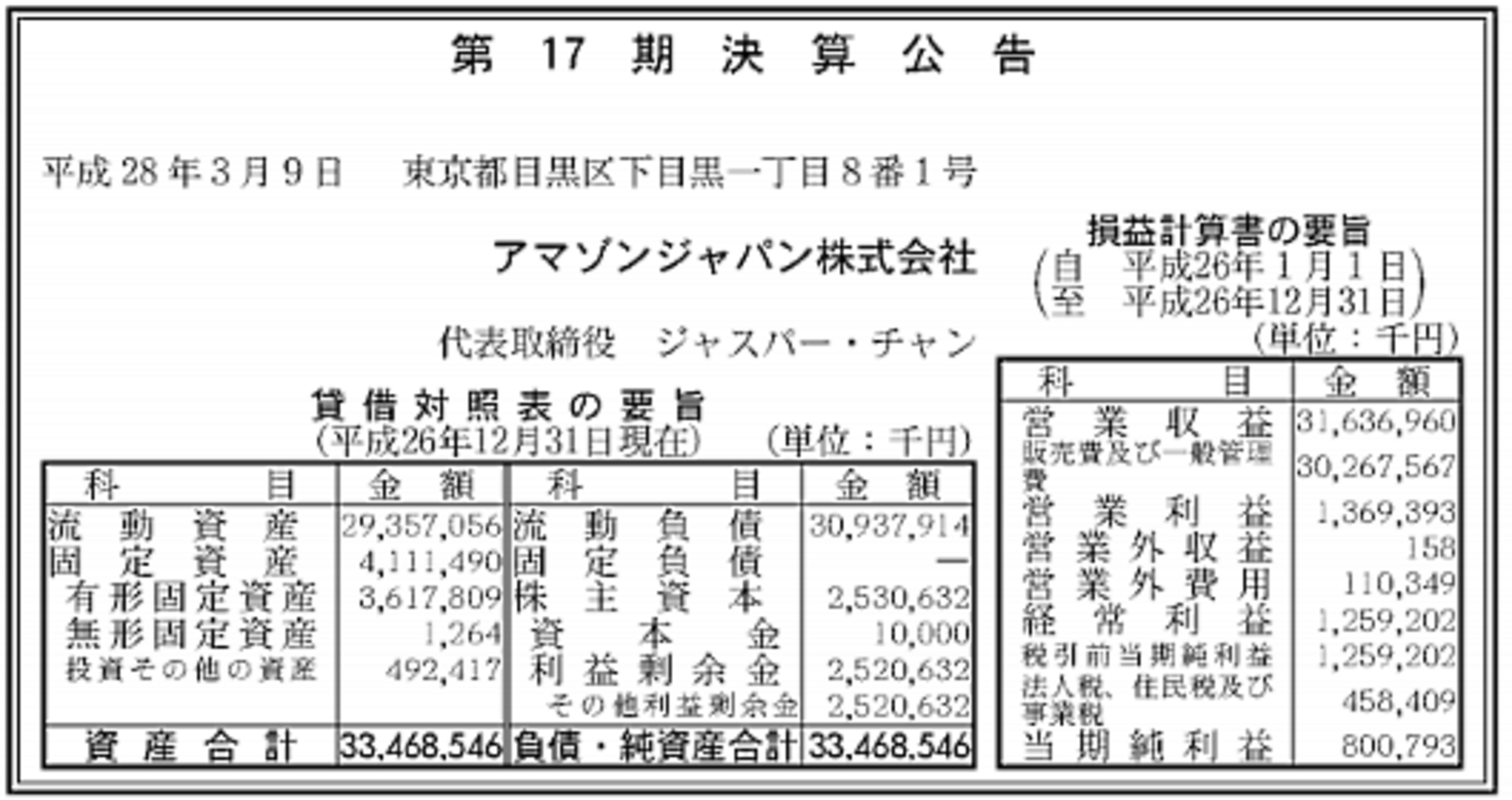 アマゾンジャパンの2014年度売上高は316億円 ロジスティクスは582億円 ネットショップ担当者フォーラム