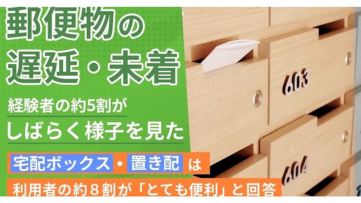 宅配ボックス・置き配の利用経験者は44%も、防犯面で不安を感じる人は