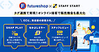 フューチャーショップのaaS型ECサイト構築プラットフォーム「futureshop」、スタッフDXアプリ 「STAFF START」とのタグ連携